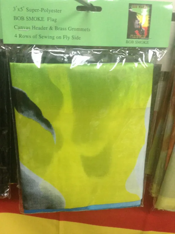 Bob Marley Flag - Smoke