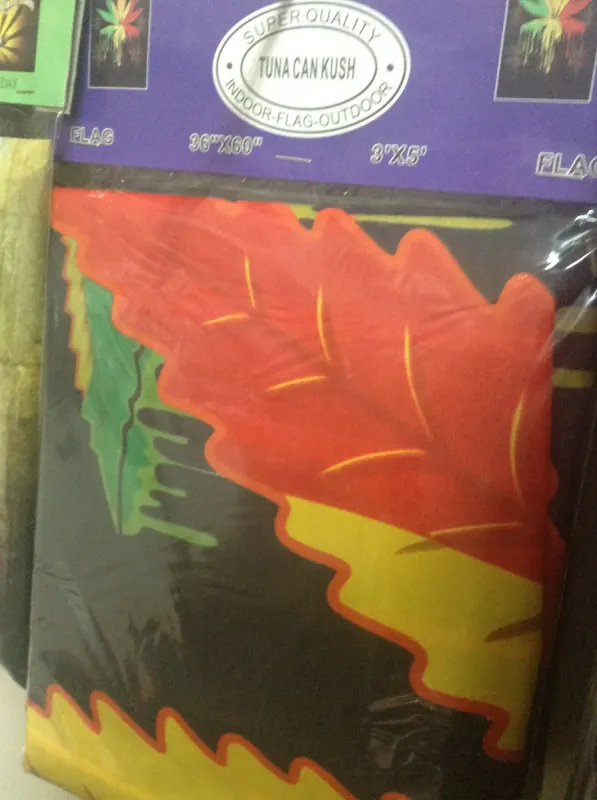 Leaf Flag - Red Gold Green 3x5