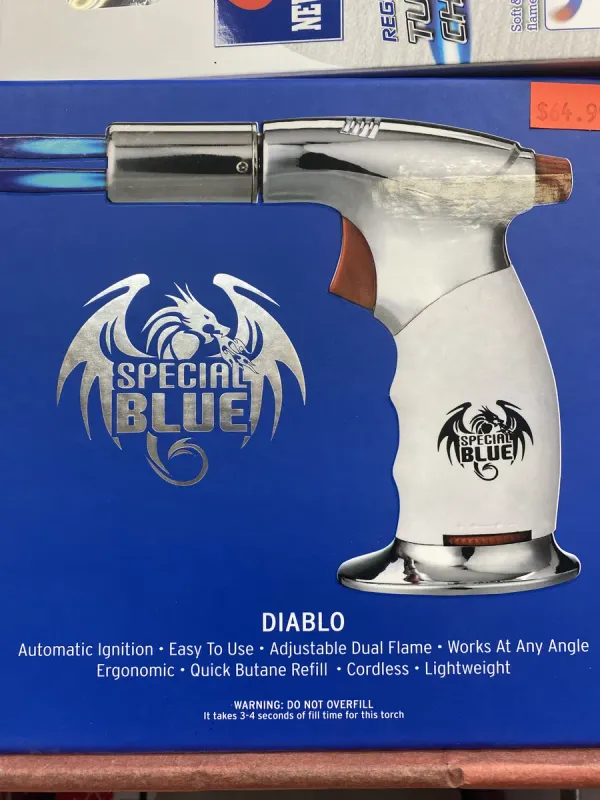 Special Blue Diablo Torch - White