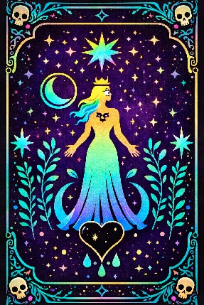 Manic Mel Tarot card back