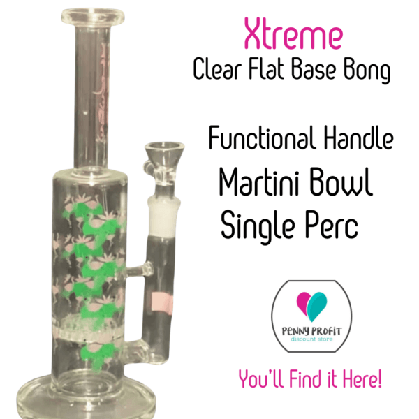 Xtreme Flat Base Bong - Single Perc