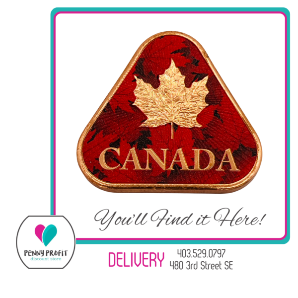 1 oz Copper Triangle – Canada Maple Leaf Design