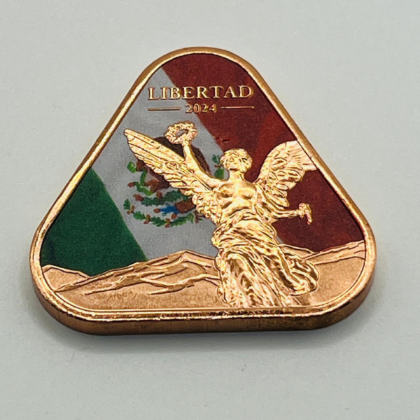 1 oz Copper Triangle – Mexico Libertad Design - Image 3