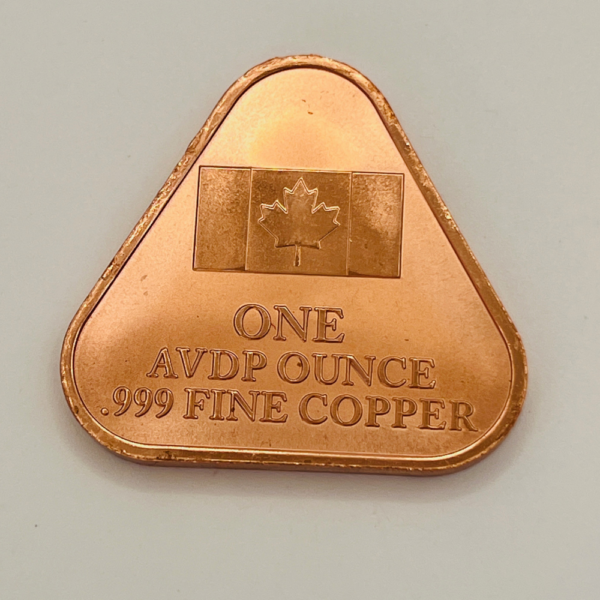 1 oz Copper Triangle – Canada Maple Leaf Design - Image 3