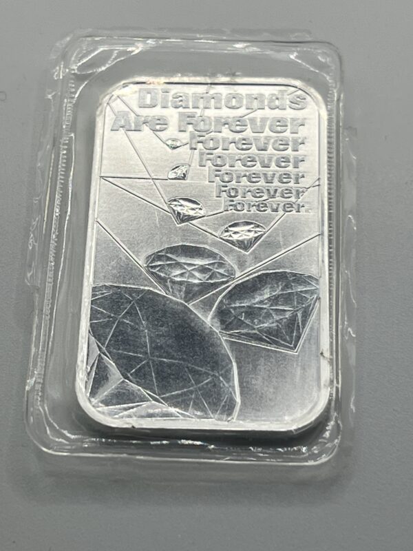 James Bond “Diamonds Are Forever” 1 oz Pure Silver Bar - Image 3