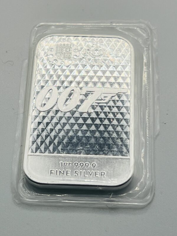 James Bond “Diamonds Are Forever” 1 oz Pure Silver Bar - Image 2