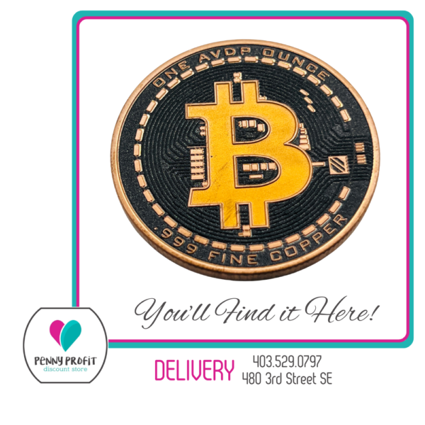 oz Pure .opper Bitcoin Round