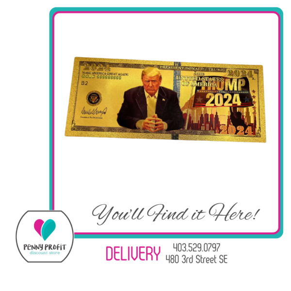 Donald Trump 2024 24K Gold-Plated Banknotes - Premium Collectibles
